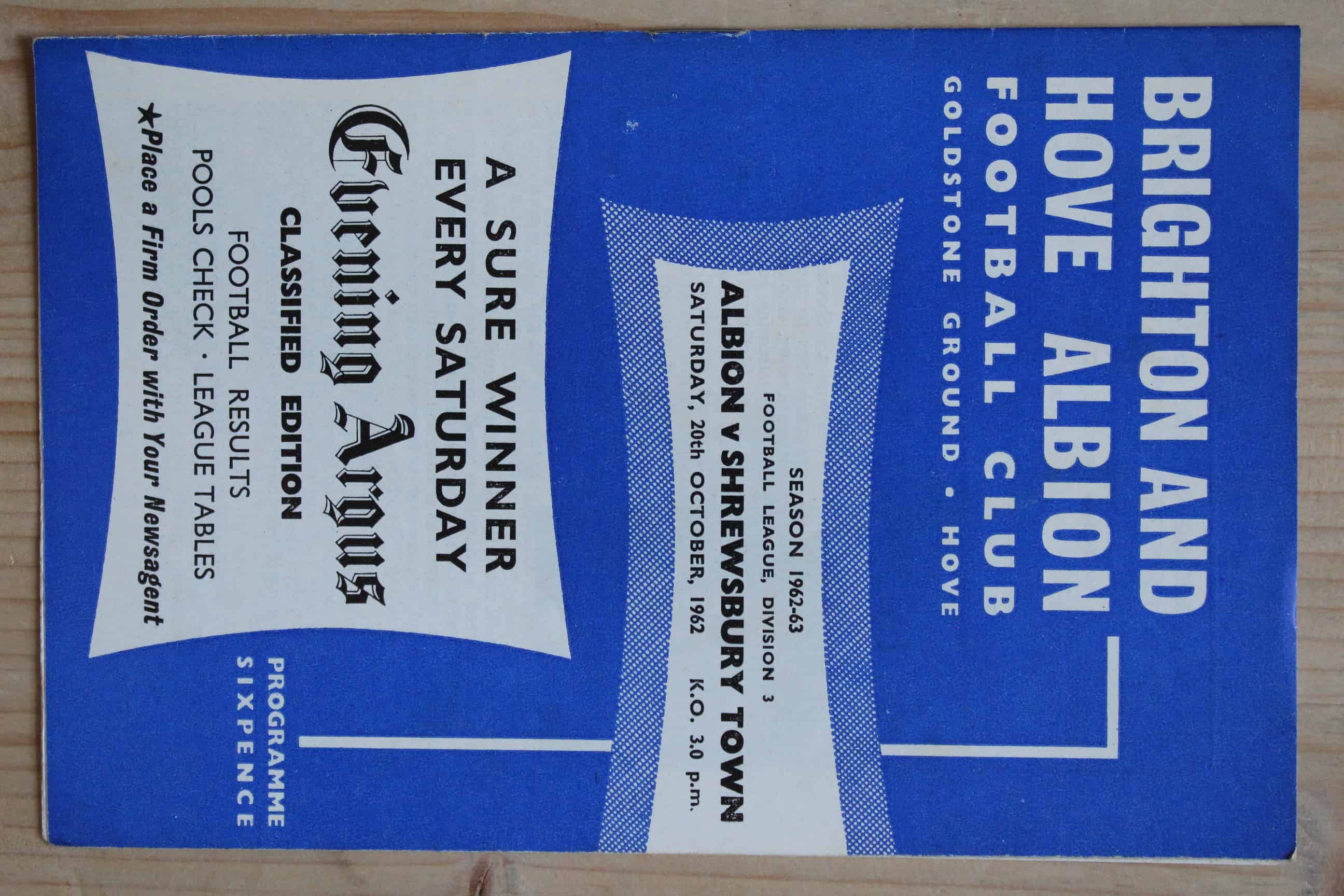 Brighton & Hove Albion FC v Shrewsbury Town FC